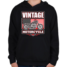 PRINTFASHION Motorcycle - Gyerek kapucnis pulóver - Fekete