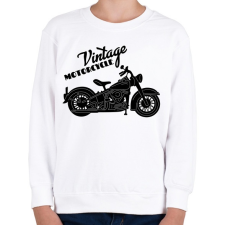 PRINTFASHION Motorcycle  - Gyerek pulóver - Fehér gyerek pulóver, kardigán