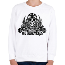 PRINTFASHION Motorcycle  - Gyerek pulóver - Fehér gyerek pulóver, kardigán