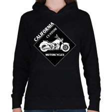 PRINTFASHION motorcycle  - Női kapucnis pulóver - Fekete női pulóver, kardigán