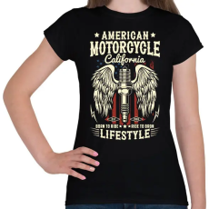 PRINTFASHION motorcycle - Női póló - Fekete