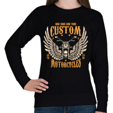 PRINTFASHION Motorcycle - Női pulóver - Fekete