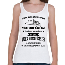 PRINTFASHION Motorfűrész / Favágó - Női atléta - Fehér női trikó