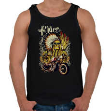 PRINTFASHION motorkerékpár és koponya - Férfi atléta - Fekete