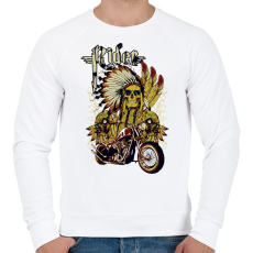 PRINTFASHION motorkerékpár és koponya - Férfi pulóver - Fehér