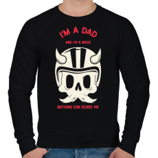 PRINTFASHION Motoros Apa - Férfi pulóver - Fekete
