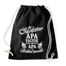 PRINTFASHION Motoros APA - Sportzsák, Tornazsák - Fekete tornazsák