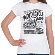 PRINTFASHION Motoros bajnok - Női póló - Fehér