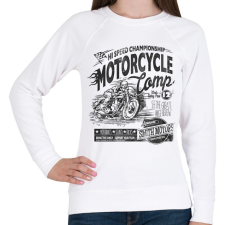 PRINTFASHION Motoros bajnok - Női pulóver - Fehér női pulóver, kardigán