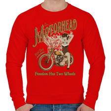 PRINTFASHION Motoros csaj - Férfi pulóver - Piros férfi pulóver, kardigán