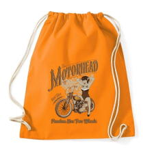 PRINTFASHION Motoros csaj - Sportzsák, Tornazsák - Narancssárga tornazsák