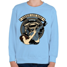PRINTFASHION Motoros gyorsgarázs - Gyerek pulóver - Világoskék gyerek pulóver, kardigán
