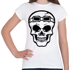 PRINTFASHION Motoros koponya - Női póló - Fehér női póló