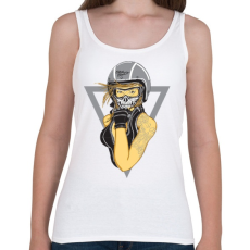 PRINTFASHION Motoros lány - Női atléta - Fehér