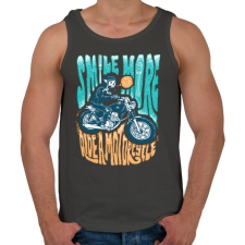 PRINTFASHION Motoros mosoly - Férfi atléta - Sötétszürke atléta, trikó