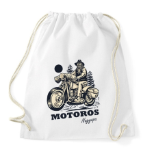 PRINTFASHION Motoros Nagyapa - Sportzsák, Tornazsák - Fehér tornazsák