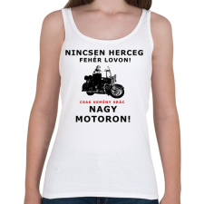 PRINTFASHION MOTOROS - Női atléta - Fehér női trikó