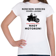 PRINTFASHION MOTOROS - Női póló - Fehér