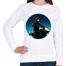 PRINTFASHION Motoros - Női pulóver - Fehér