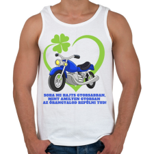 PRINTFASHION Motoros őrangyal - Férfi atléta - Fehér atléta, trikó