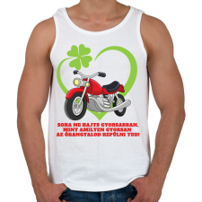 PRINTFASHION Motoros őrangyal - Férfi atléta - Fehér atléta, trikó