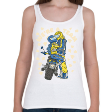 PRINTFASHION Motoros pár - Női atléta - Fehér női trikó