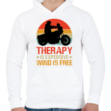 PRINTFASHION motoros póló - Férfi kapucnis pulóver - Fehér férfi pulóver, kardigán