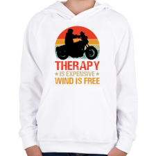 PRINTFASHION motoros póló - Gyerek kapucnis pulóver - Fehér gyerek pulóver, kardigán