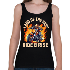 PRINTFASHION Motoros szabadság - Női atléta - Fekete