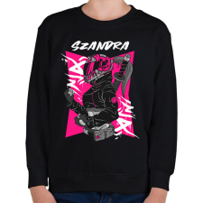 PRINTFASHION Motoros Szandra - Gyerek pulóver - Fekete gyerek pulóver, kardigán