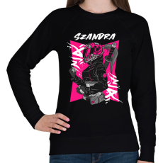 PRINTFASHION Motoros Szandra - Női pulóver - Fekete