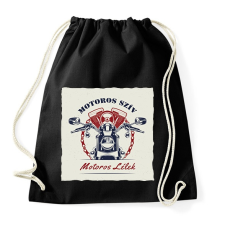 PRINTFASHION Motoros szív, motoros lélek - Sportzsák, Tornazsák - Fekete tornazsák