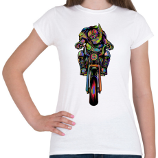 PRINTFASHION Motoros Télapó - Női póló - Fehér