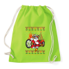 PRINTFASHION Motoros Télapó - Sportzsák, Tornazsák - Limezöld