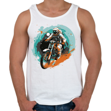 PRINTFASHION Motoros űrhajós - Férfi atléta - Fehér atléta, trikó