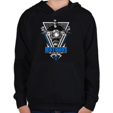 PRINTFASHION Motoros vagyok 2 - Gyerek kapucnis pulóver - Fekete