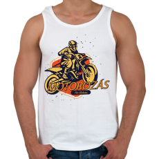 PRINTFASHION Motorozás az életem - Férfi atléta - Fehér