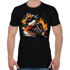 PRINTFASHION Motorozás  - Férfi póló - Fekete férfi póló