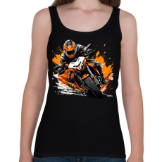 PRINTFASHION Motorozás  - Női atléta - Fekete