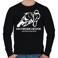 PRINTFASHION MOTOROZNI MEGYEK - Férfi pulóver - Fekete