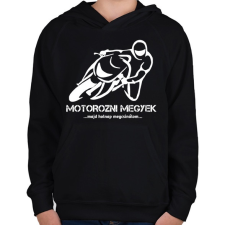 PRINTFASHION MOTOROZNI MEGYEK - Gyerek kapucnis pulóver - Fekete gyerek pulóver, kardigán