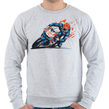 PRINTFASHION Motorsport - Férfi pulóver - Sport szürke férfi pulóver, kardigán