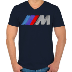 PRINTFASHION Motorsports - Férfi V-nyakú póló - Sötétkék