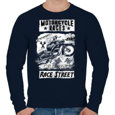 PRINTFASHION Motorverseny - Férfi pulóver - Sötétkék férfi pulóver, kardigán