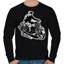 PRINTFASHION Motrocircle vintage - Férfi pulóver - Fekete férfi pulóver, kardigán