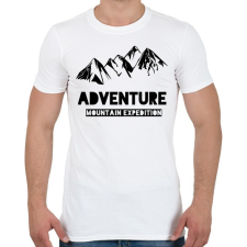 PRINTFASHION Mountain adventure - Férfi póló - Fehér férfi póló