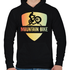 PRINTFASHION MOUNTAIN BIKE - Férfi kapucnis pulóver - Fekete
