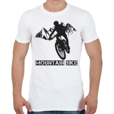 PRINTFASHION MOUNTAIN BIKE - Férfi póló - Fehér férfi póló