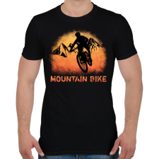 PRINTFASHION MOUNTAIN BIKE - Férfi póló - Fekete férfi póló