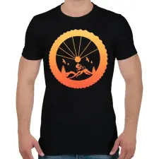 PRINTFASHION MOUNTAIN BIKE - Férfi póló - Fekete férfi póló